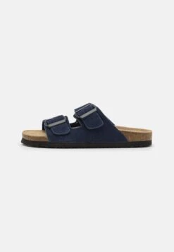 Pier One Leather Unisex - Pantofole - Dark Blue